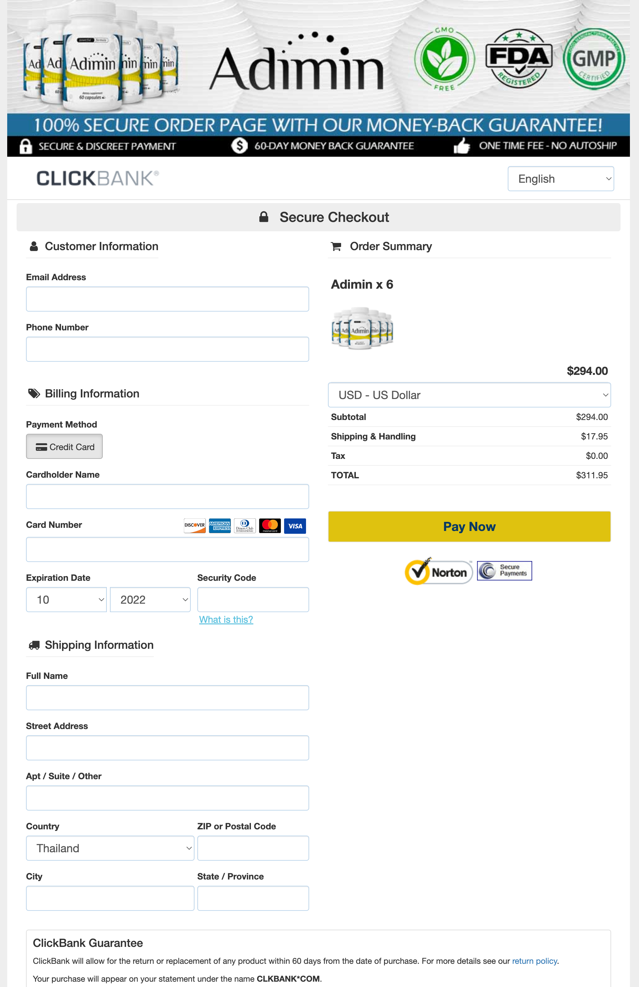 Adimin - Order Page